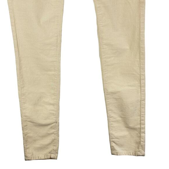 ADRIANO GOLDSCHMIED THE LEGGING SUPER SKINNY CORDUROY PANTS IN CREAM NWT SIZE 26 - Picture 5 of 16